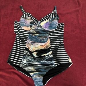 Torrid Multicolor Striped One Piece Swimsuit
